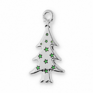 Metaal bedels christmas tree Silver-green