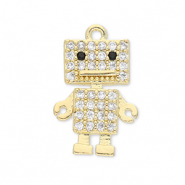 TQ metaal Brass bedels robot Gold-transparent
