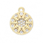 TQ metaal Brass bedels sun Gold-transparent