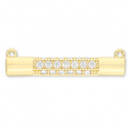 TQ metaal Brass tussenstuk bar Gold-transparent