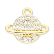 TQ metaal Brass bedels planet Gold-transparent