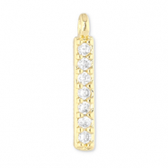 TQ metaal Brass bedels bar Gold-transparent