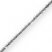 Kralen van hematite hexagon Silver