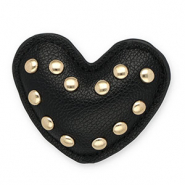 Statement hangers met studs heart Black-gold