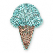 Statement hangers met strass ice lolly Turquoise-brown
