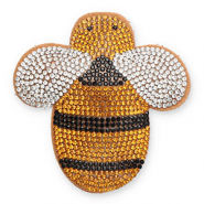 Statement hangers met strass bee Tangerine orange-black-crystal-brown