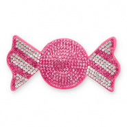 Statement hangers met strass candy Dark pink-crystal