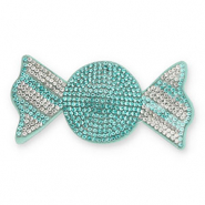 Statement hangers met strass candy Turquoise-crystal
