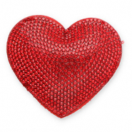 Statement hangers met strass heart Red