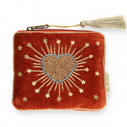 BY31&reg; Etui heart with stars Rust red-gold-blue