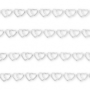 Benodigdheden van Stainless steel Roestvrij staal (RVS) jasseron hearts Silver