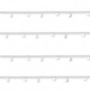 Benodigdheden van Stainless steel Roestvrij staal (RVS) jasseron with moon and star Silver