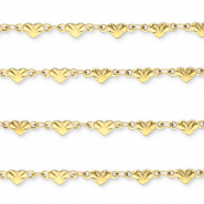 Benodigdheden van Stainless steel Roestvrij staal (RVS) jasseron heart Gold