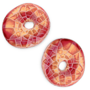 Grieks keramiek DQ donut mosaic Magenta-green gold