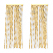 Oorbellen van Stainless steel Roestvrij staal (RVS) oorstekers Gold