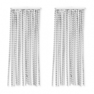 Oorbellen van Stainless steel Roestvrij staal (RVS) oorstekers Silver