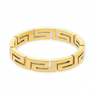 Ringen van Stainless steel Roestvrij staal (RVS) Gold