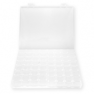 Sieraden opbergbox met 14x4 bakjes Transparent