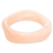 Armbanden bangle resin Light pink-white