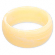 Armbanden bangle resin Vanilla yellow-white