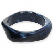 Armbanden bangle resin Dark blue-white