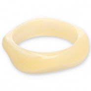 Armbanden bangle resin Vanilla yellow-white