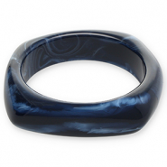 Armbanden bangle resin Dark blue-white