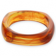 Armbanden bangle resin Transparent amber brown