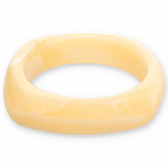 Armbanden bangle resin Vanilla yellow-white