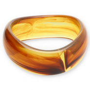 Armbanden bangle resin Transparent amber brown