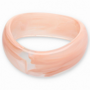 Armbanden bangle resin Light pink-white