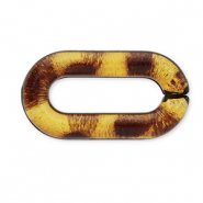 Acryl losse schakels 20mm Golden brown