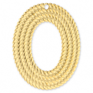 Bedels van Stainless steel Roestvrij staal (RVS) oval Gold