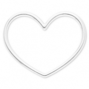 Benodigdheden van Stainless steel Roestvrij staal (RVS) tussenstuk heart Silver