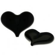 Kralen van acryl heart Black