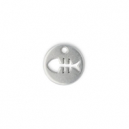 Metaal bedels DQ tussenstuk fishbone Antiek zilver (nikkelvrij)