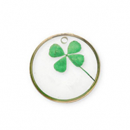 Gedroogde bloemetjes bedel Gold-green