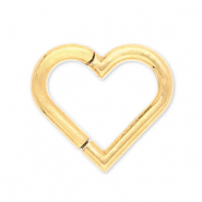 Oorpiercing van Stainless steel Roestvrij staal (RVS) clicker heart Gold
