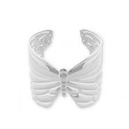 Armbanden van Stainless steel Roestvrij staal (RVS) bangle butterfly Silver