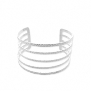 Armbanden van Stainless steel Roestvrij staal (RVS) bangle Silver