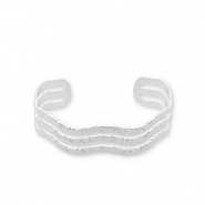 Armbanden van Stainless steel Roestvrij staal (RVS) bangle Silver