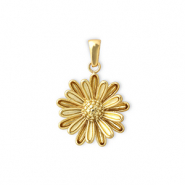 Bedels van Stainless steel Roestvrij staal (RVS) flower Gold