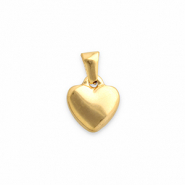 Bedels van Stainless steel Roestvrij staal (RVS) heart Gold