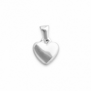 Bedels van Stainless steel Roestvrij staal (RVS) heart Silver