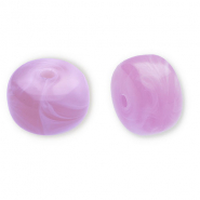 Kralen van acryl disc Lilac-white