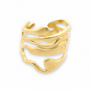 Ringen van Stainless steel Roestvrij staal (RVS) Gold