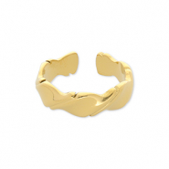 Ringen van Stainless steel Roestvrij staal (RVS) Gold