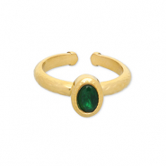 Ringen van Stainless steel Roestvrij staal (RVS) Gold-green