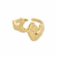 Ringen van Stainless steel Roestvrij staal (RVS) Gold