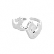 Ringen van Stainless steel Roestvrij staal (RVS) Silver